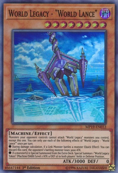 World Legacy - "World Lance" (Super Rare) [MP19-EN012-SuR]