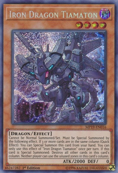 Iron Dragon Tiamaton (Prismatic Secret Rare) [MP19-EN016-PrSR]