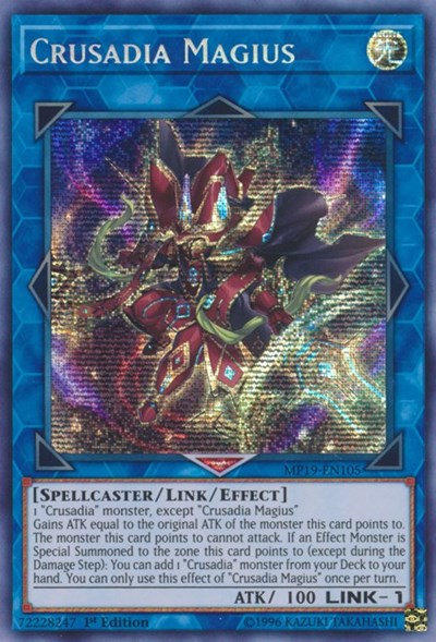 Crusadia Magius (Prismatic Secret Rare) [MP19-EN105-PrSR]