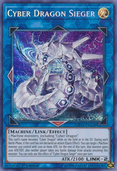 Cyber Dragon Sieger (Prismatic Secret Rare) [MP19-EN108-PrSR]