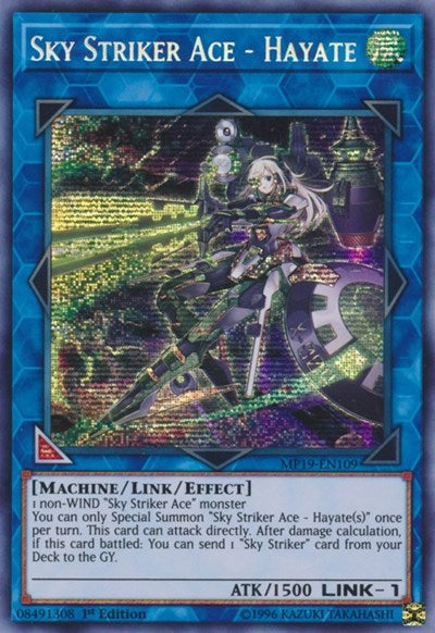 Sky Striker Ace - Hayate (Prismatic Secret Rare) [MP19-EN109-PrSR]