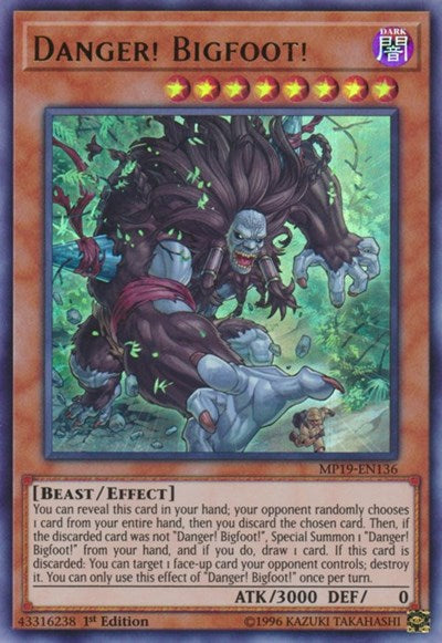 Danger! Bigfoot! (Ultra Rare) [MP19-EN136-UR]