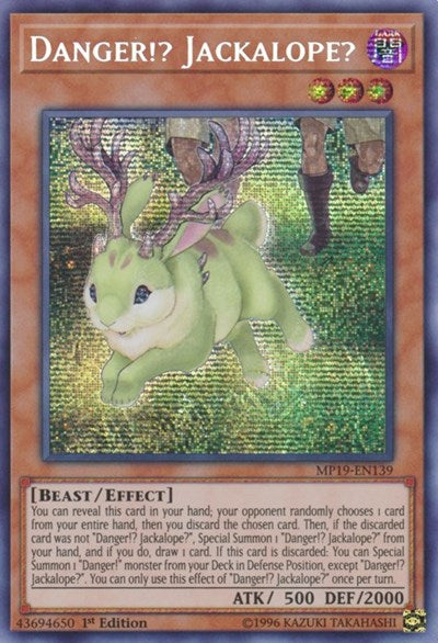 Danger!? Jackalope? (Prismatic Secret Rare) [MP19-EN139-PrSR]