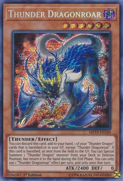 Thunder Dragonroar (Prismatic Secret Rare) [MP19-EN169-PrSR]
