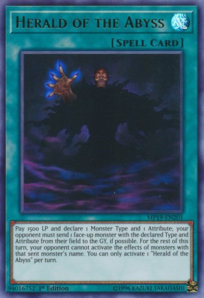 Herald of the Abyss (Ultra Rare) [MP19-EN201-UR]