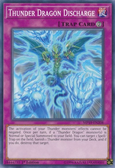 Thunder Dragon Discharge (Common) [MP19-EN208-C]