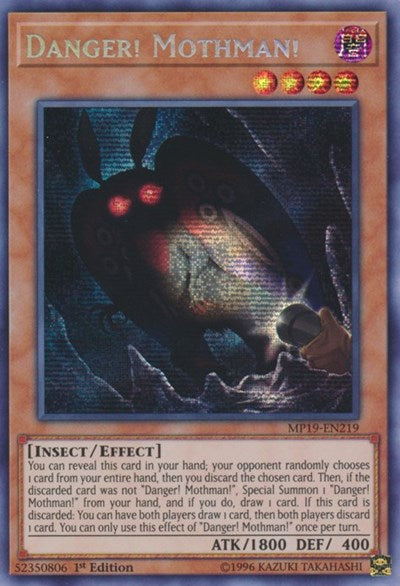Danger! Mothman! (Prismatic Secret Rare) [MP19-EN219-PrSR]