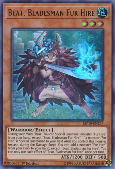 Beat, Bladesman Fur Hire (Ultra Rare) [MP19-EN247-UR]