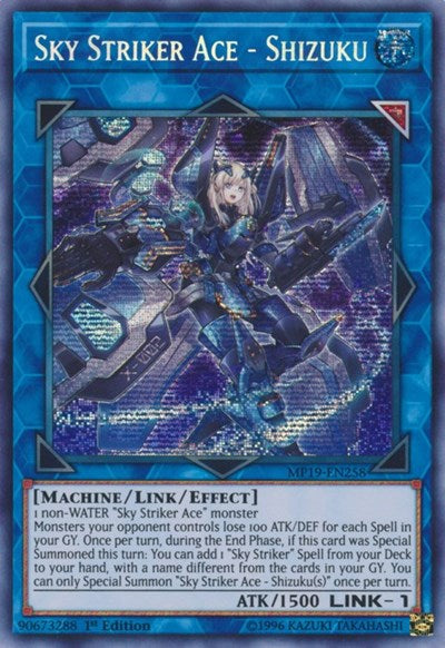 Sky Striker Ace - Shizuku (Prismatic Secret Rare) [MP19-EN258-PrSR]