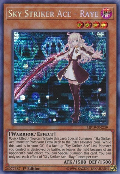 Sky Striker Ace - Raye (Prismatic Secret Rare) [MP19-EN259-PrSR]