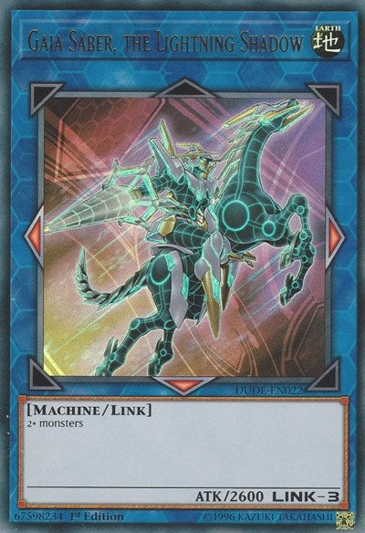 Gaia Saber, the Lightning Shadow (Ultra Rare) [DUDE-EN022-UR]