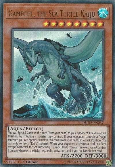 Gameciel, the Sea Turtle Kaiju (Ultra Rare) [DUDE-EN037-UR]