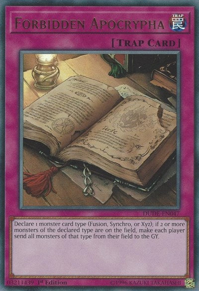 Forbidden Apocrypha (Ultra Rare) [DUDE-EN047-UR]