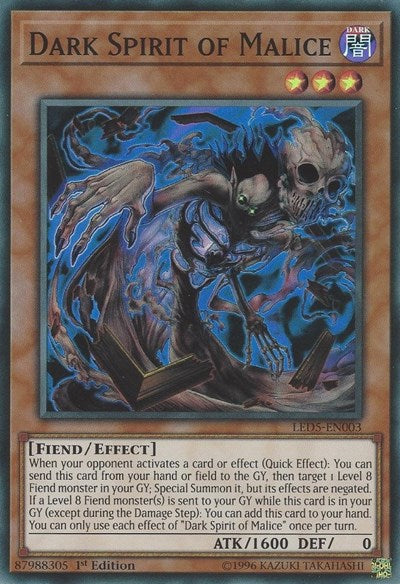 Dark Spirit of Malice (Super Rare) [LED5-EN003-SuR]