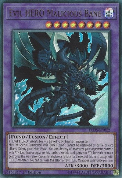 Evil HERO Malicious Bane (Ultra Rare) [LED5-EN012-UR]