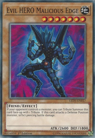 Evil HERO Malicious Edge (Common) [LED5-EN017-C]