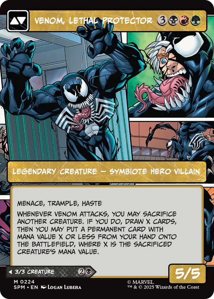 Eddie Brock // Venom, Lethal Protector - Borderless - Showcase - Full Art [SPM-224]