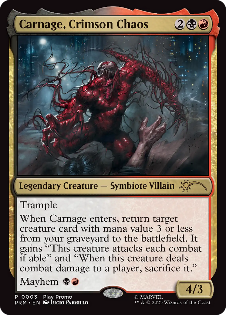 Carnage, Crimson Chaos - Promo [PSPM-3b]