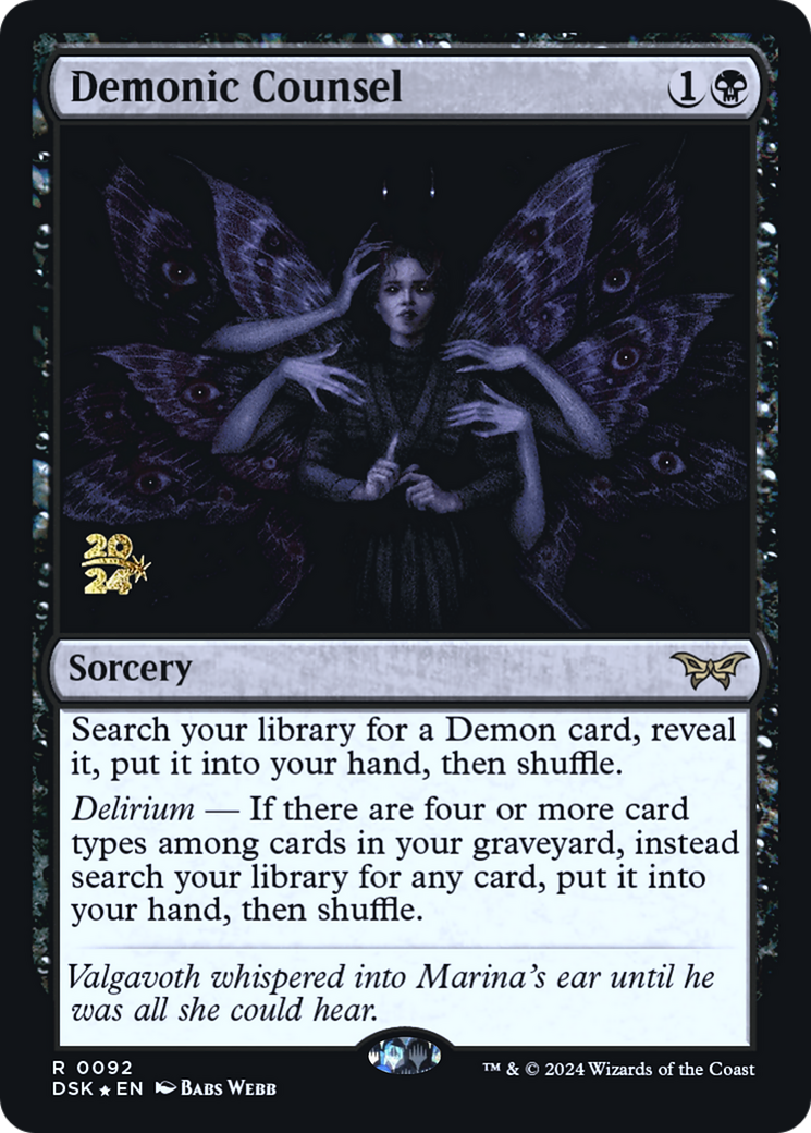 Demonic Counsel - Prerelease Promo [PDSK-92s]
