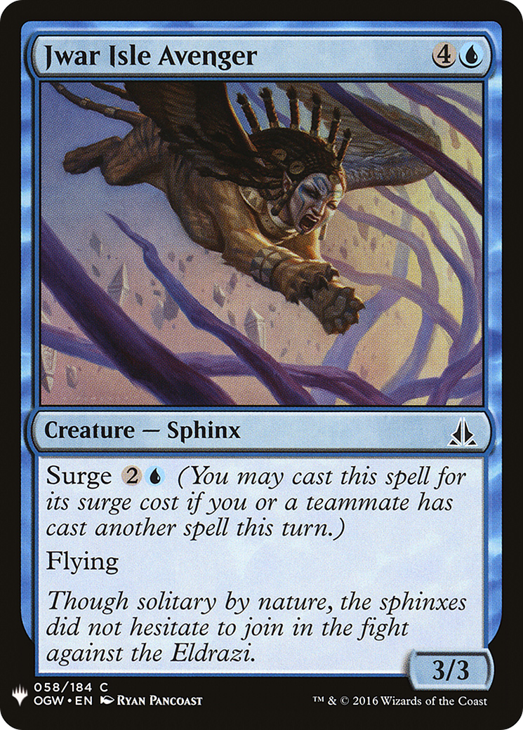 Jwar Isle Avenger [PLST-OGW-58]