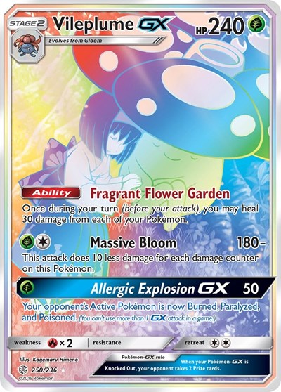 Vileplume GX - 250/236 (Secret Rare) [CEC-250-SR]