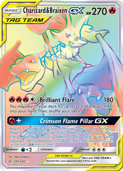 Charizard & Braixen GX - 251/236 (Secret Rare) [CEC-251-SR]