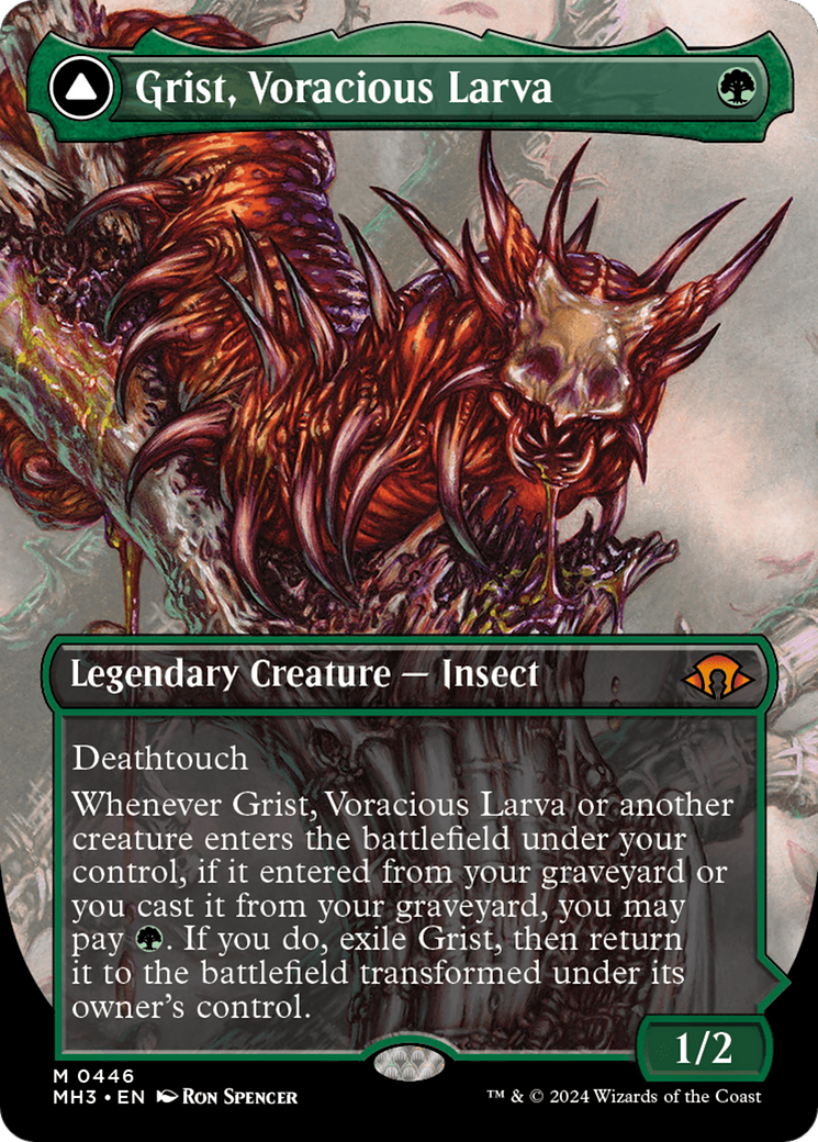 Grist, Voracious Larva // Grist, the Plague Swarm - Borderless [MH3-446]