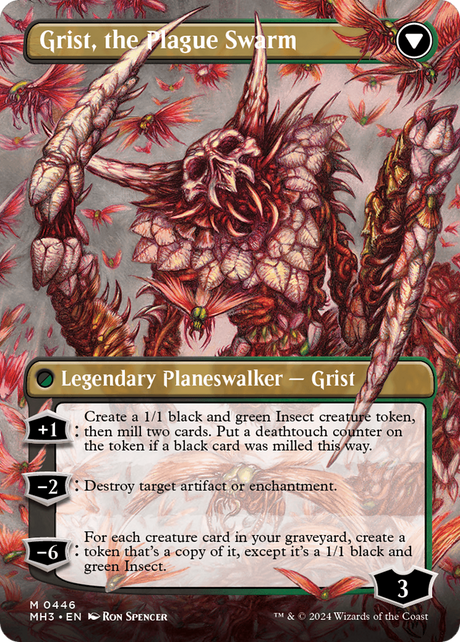 Grist, Voracious Larva // Grist, the Plague Swarm - Borderless [MH3-446]