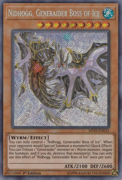 Nidhogg, Generaider Boss of Ice (Secret Rare) [MYFI-EN031-SeR]