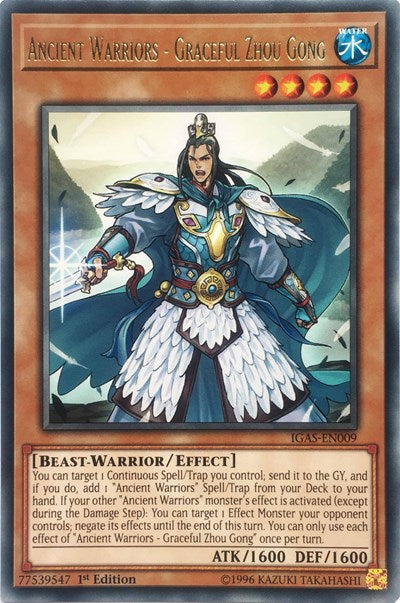 Ancient Warriors - Graceful Zhou Gong (Rare) [IGAS-EN009-R]