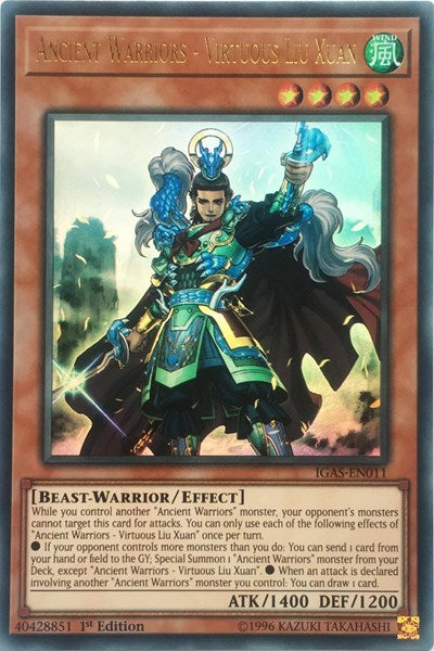 Ancient Warriors - Virtuous Liu Xuan (Ultra Rare) [IGAS-EN011-UR]