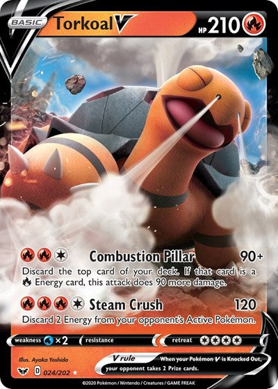 Torkoal V - 024/202 (Ultra Rare) [SSH-024-UR]