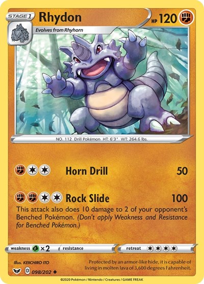 Rhydon - 098/202 (Uncommon) [SSH-098-U]
