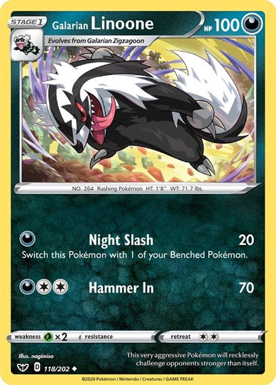 Galarian Linoone - 118/202 (Uncommon) [SSH-118-U]