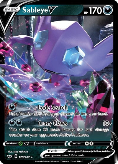 Sableye V - 120/202 (Ultra Rare) [SSH-120-UR]