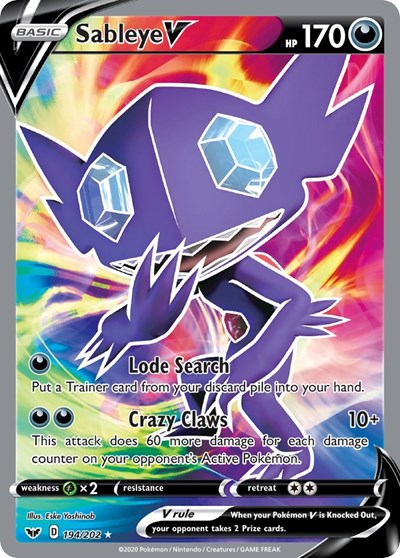 Sableye V - 194/202 (Ultra Rare) [SSH-194-UR]