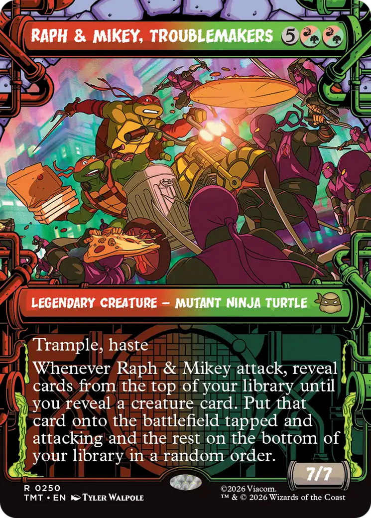 Raph & Mikey, Troublemakers - Borderless - Showcase [TMT-250]