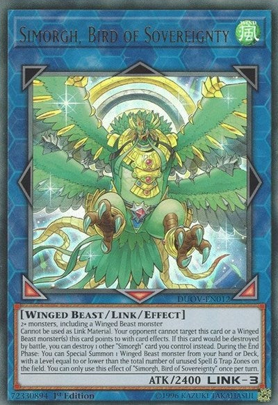 Simorgh, Bird of Sovereignty (Ultra Rare) [DUOV-EN012-UR]
