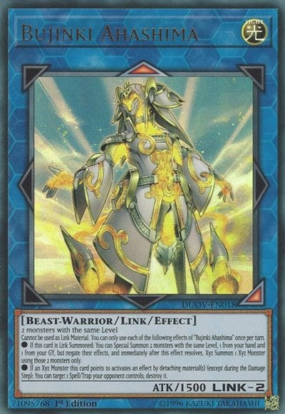 Bujinki Ahashima (Ultra Rare) [DUOV-EN018-UR]