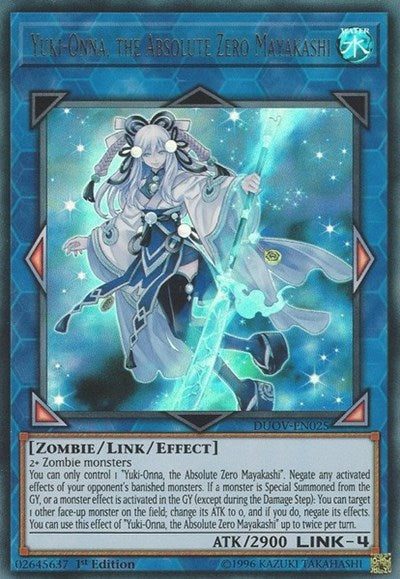 Yuki-Onna, the Absolute Zero Mayakashi (Ultra Rare) [DUOV-EN025-UR]