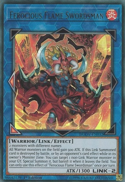 Ferocious Flame Swordsman (Ultra Rare) [DUOV-EN032-UR]