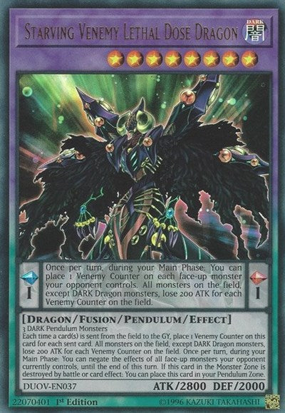 Starving Venemy Lethal Dose Dragon (Ultra Rare) [DUOV-EN037-UR]
