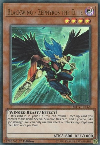 Blackwing - Zephyros the Elite (Ultra Rare) [DUOV-EN066-UR]