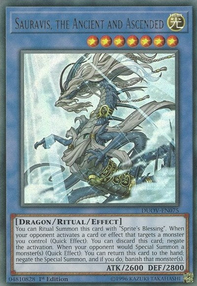 Sauravis, the Ancient and Ascended (Ultra Rare) [DUOV-EN075-UR]