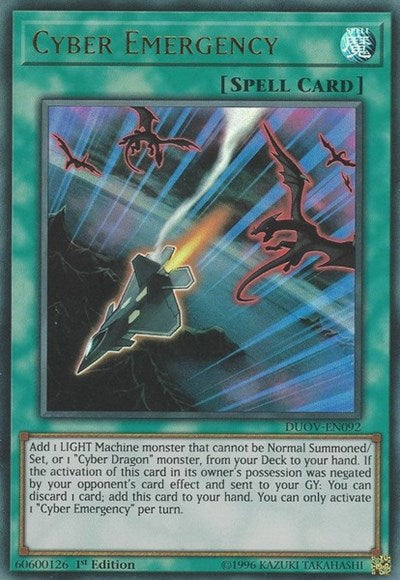 Cyber Emergency (Ultra Rare) [DUOV-EN092-UR]