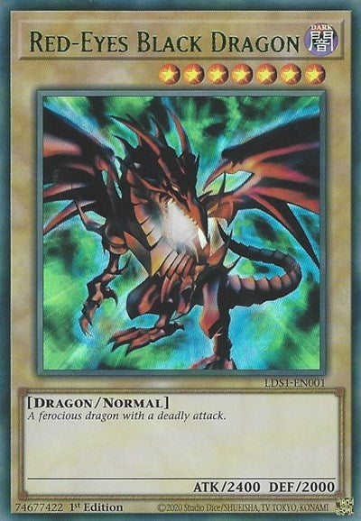 Red-Eyes Black Dragon (Ultra Rare) (Green) [LDS1-EN001-UR-G]