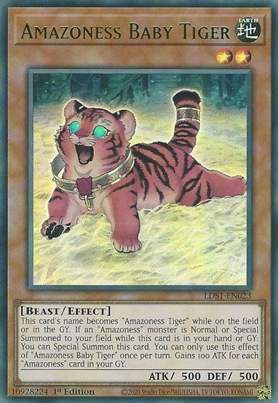 Amazoness Baby Tiger (Ultra Rare) (Green) [LDS1-EN023-UR-G]
