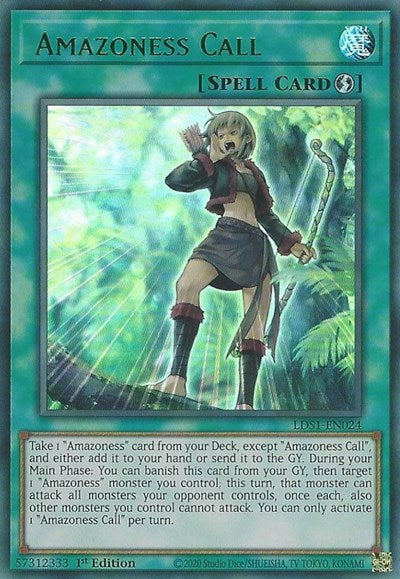Amazoness Call (Ultra Rare) (Green) [LDS1-EN024-UR-G]