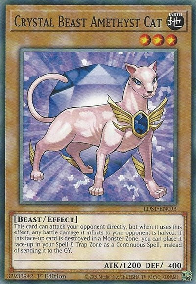 Crystal Beast Amethyst Cat (Common) [LDS1-EN093-C]