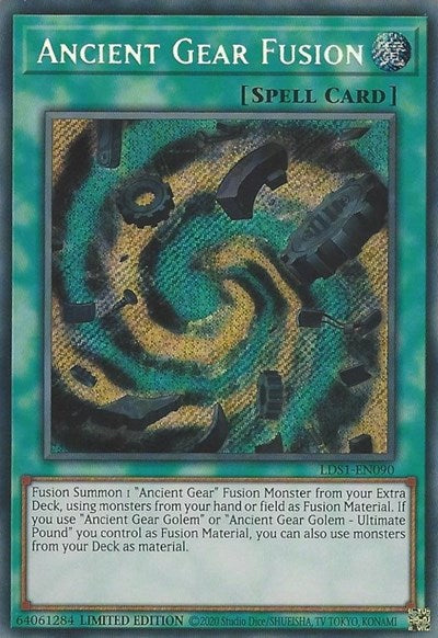Ancient Gear Fusion (Secret Rare) [LDS1-EN090-SeR]